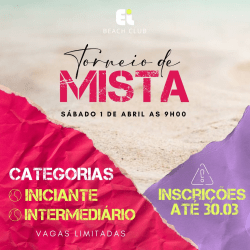 Torneio BT Mista Ei Beach Club - Torneio BT Mista Ei Beach Club - INICIANTE