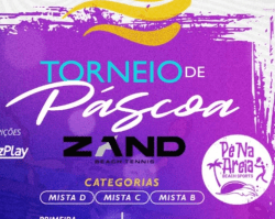 TORNEIO DE PÁSCOA MISTO - PÉ NA AREIA - ZAND BEACH TENNIS