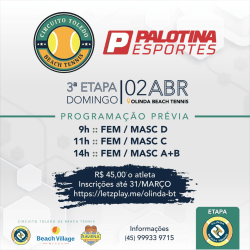 Circuito Toledo de Beach Tennis - Palotina Esportes - Masculina C