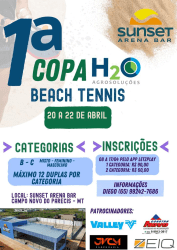 1ª COPA H²O AGROSOLUÇÕES DE BEACH TENNIS - MASCULINO B