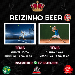 Reizinho Beer de Tênis e Beach Tennis - Reizinho Beer - Tênis Masculino