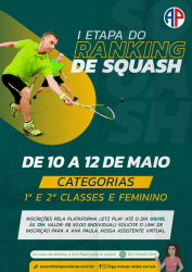 I ETAPA DO RANKING DE SQUASH 2023 - 1ª CLASSE 