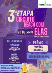 3º ETAPA "CIRCUITO BEACH COM ELAS" - FEMININA OPEN