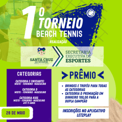 1º Torneio de beach tennis Santa Cruz - Dupla mista E