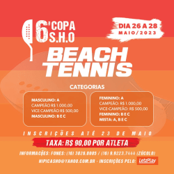 6ª Copa SHO de Beach Tennis - Masculino B