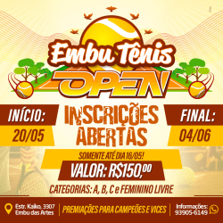 2º Embu Tênis Open - Avançado - A