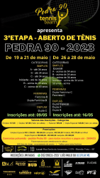 3º Aberto de Tênis 2023 - Pedra 90 - Ribeirão Preto - CFTRP - Categoria - C acima de 34 anos