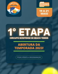 Circuito Bonitense de Beach Tennis 1° Etapa - MASC A