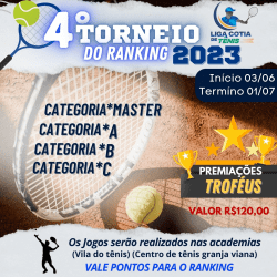 4. Torneio do Ranking Liga Cotia de Tênis 2023  - Categoria A