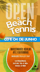 OPEN BEACH TENNIS - ATENAS  - Dupla Feminino B