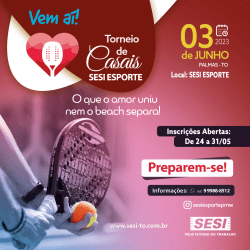 TORNEIO DE CASAIS SESI ESPORTE - CASAL CATEGORIA B