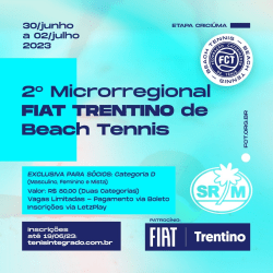 II MICRORREGIONAL ¨FIAT TRENTINO¨ DE BEACH TENNIS – (2º Micro FCT) - Duplas Mista - D