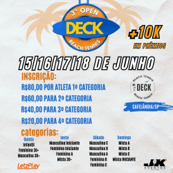 3º OPEN DECK BEACH TENNIS - MASCULINA INICIANTE