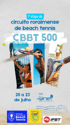 CBBT/FRBT 500 - IFBT WORLD CUP TOUR 1ª ETAPA CIRCUITO RORAIMENSE DE BEACH TENNIS - PROFISSIONAL