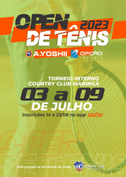 A.YOSHII OPÇÃO IMÓVEIS OPEN INFANTIL DE TÊNIS 2023 - BABY TENNIS FESTIVAL