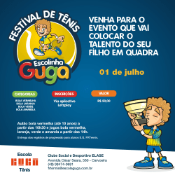 Festival de Encerramento do Semestre Escolinha Guga FRTennis - Bola verde
