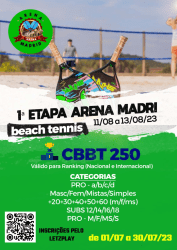 CBBT / FABT 250 - 1a ETAPA ARENA MADRI BEACH TENNIS - AMADOR - Dupla Masculino A