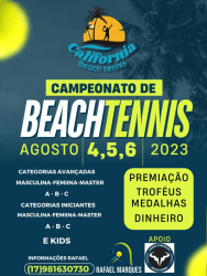 Vem aí… 3º torneio de Beach Tennis da arena @californiabeachtennis - Feminino A