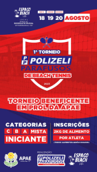 1° Torneio PoLizeli Parafusos de Beach Teniis - Iniciante Masculino