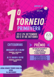 1º TORNEIO PRIMAVERA - FEMININA INICIANTE