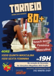 Torneio 80+ Beach Vibe Feminino