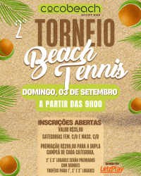 Cocobeach - 2° Torneio de Beach Tennis - Categoria FEM/D