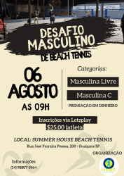 DESAFIO MASCULINO DE BEACH TENNIS - MASCULINA C