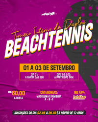 TORNEIO INTERNO DE BEACH TENNIS 2023 - DUPLAS - FEMININO A