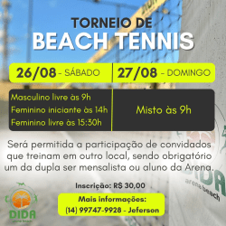 Segunda etapa circuito interno DIDA BEACH  - Masculino livre 