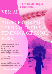 1. TORNEIO GIRASSOL ROSA