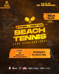 CBBT 200/FABT 250 - BEACH TENNIS SAND SPORTHUB 2023 - 8ª ETAPA - AMADOR - Dupla Mista B