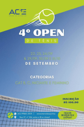 4° OPEN DE TÊNIS ACE ARENA DE ESPORTES - Categoria C ( 5° e 6°) Classe