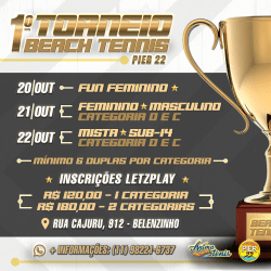 1° Torneio Beach Tennis Pier22 - Feminina C