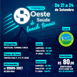 Torneio Oeste Saúde de Beach Tennis - Iniciante Feminina 