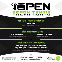 Open Beach Tennis Arena Horto - Feminina C