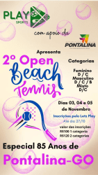 2º Open de Beach Tennis de Pontalina - Play Sports