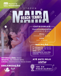 3º OPEN MAIRA BEACH TENNIS - MISTA INICIANTE 