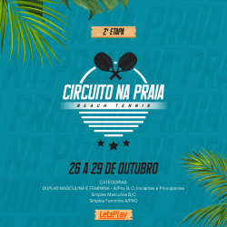 2 Etapa Circuito Beach Tennis Na Praia - INICIANTE FEMININO