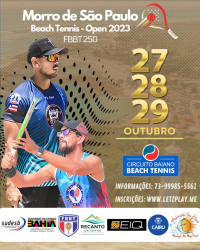 FBBT 250 - MORRO DE SÃO PAULO OPEN BT 2023 - AMADOR - Dupla Masculino 19+