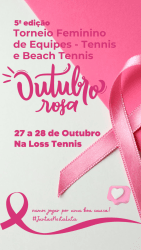 Torneio de Equipes Outubro Rosa - tênis e beach tennis - Tênis - feminino B