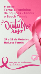 Torneio de Equipes Outubro Rosa - tênis e beach tennis - Tênis - feminino D (bola verde)
