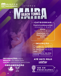 3º OPEN MAIRA BEACH TENNIS - FEMININO 40+ 