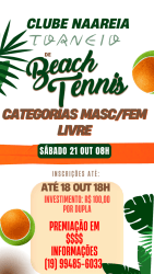 2⁰ OPEN CLUBE NAAREIA  - Masculina Livre