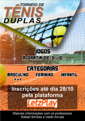 6º TORNEIO DE DUPLAS DE TENIS CCB - Masculino A