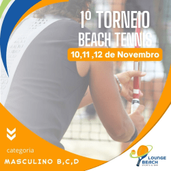 1º Torneio de Beach Tennis Lounge Beach  - Masculino B