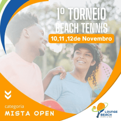 1º Torneio de Beach Tennis Lounge Beach  - Mista Open 