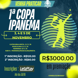 1ª Copa Ipanema de Beach Tênis - Feminino D 1ª Copa Ipanema de Beach Tênis