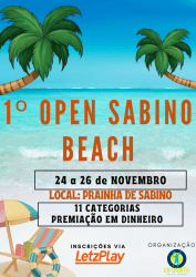 1º OPEN DE BEACH TENNIS - SABINO BEACH - FEMININA INICIANTE