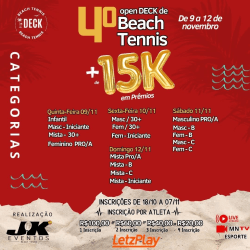 4º OPEN DECK DE BEACH TENNIS - MISTA INICIANTE