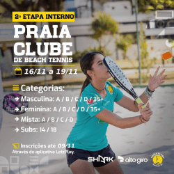 2ª Etapa Interno - Beach Tennis 2023 - Feminino D